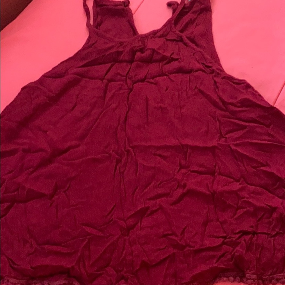 Sleeveless top/ burgundy